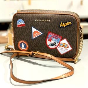 MICHAEL KORS ASPEN JSI LG EW XBODY BROWN MLTI